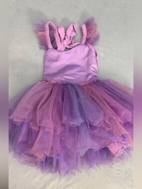 Girls' Purple & Pink Sparkle Tulle Dance Costume